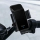 Держатель для телефона Baseus Smart Solar Power Wireless Cycling Electric Holder на велосипед, мопед, мотоцикл IP54 4.7-6.7" (SUZG010001) Black - изображение 2