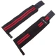 Бінти кистьові для жиму Поліестер / Еластан липучка 2 шт STRENGTH WRIST WRAPS Zelart колір чорно-червоний SB-167070 - зображення 6