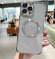 Панель MagSafe з блискучим вкладенням для Apple Iphone 11 ProMax Silver - зображення 5