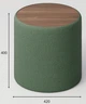 Пуф Fenster Джой (В) 400х420х420 мм Американский орех/Baloo 2089 (BM0670-03) - изображение 3