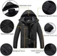 Зимова куртка FTIMILD Waterproof з підкладкою зі штучного хутра Color: Black Розмір: 2XL - зображення 4