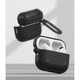 Чохол з карабіном Ringke Onyx Black для AirPods 2 - зображення 4