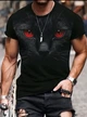 Футболка мужская NEW Cat with red eyes стильная c рисунком, черный, XL - изображение 1