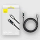 Кабель 1м.Type-C to Lightning Display Fast-Charging 20W Black, Baseus для зарядки та передачі даних (CATLSK-01) - зображення 4