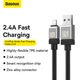 Кабель для Iphone 1м USB to Lightning CoolPlay 2.4A черный, Baseus для зарядки и передачи данных, Baseus (CAKW000401) - изображение 8