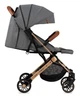 Прогулянкова коляска MoMi Estelle Grey gold дитяча коляска візок коляска для прогулянок легка компактна маневрена з регулюванням спинки та капюшоном до 15 кг зручна модель коляски з ручкою для транспортування - зображення 6