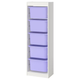 Стелаж с контейнерами TROFAST 46x30x145 см IKEA 095.754.75 белый/лиловый - изображение 1