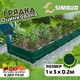 Грядка металева зелена 1мх3мх0.2м для дачи та огороду - изображение 1