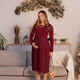 Стильное праздничное платье для беременных и кормящих Toledo размер XXL (50) Lullababe Бордовый - изображение 1