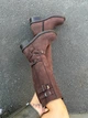 Женские демисезонные сапоги ShoesBand Шоколадного цвета натуральный нубук 36 (23,5 см) (S44191д) - изображение 2
