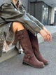 Женские демисезонные сапоги ShoesBand Шоколадного цвета натуральный нубук 36 (23,5 см) (S44191д) - изображение 5