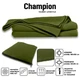 Плед подушка туристический флисовый 180х155см Champion Оливковый 2141 - изображение 2