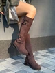 Женские демисезонные сапоги ShoesBand Шоколадного цвета натуральный нубук 37 (24 см) (S44191д) - изображение 1