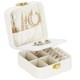 Скринька для прикрас Casegrace SP-01194 White ювелірних виробів портативна з дзеркалом на клямці - зображення 1