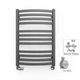 Рушникосушка комбінована Terma D01 710x500 Metallic Grey, тен MOA + вентиль Integra - зображення 1
