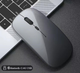 Бездротова комп'ютерна bluetooth миша Wireless Mouse на акумуляторі сіра - изображение 3
