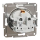 Розетка с заземлением и крышкой без рамки Asfora Schneider Electric белая EPH3170121 - изображение 3