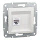 Компьютерная розетка Schneider Electric Asfora RJ45 кат. 6 UTP без рамки белая EPH4770121 - изображение 1