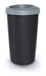 Смітник Prosperplast Compacta Q круглий з відкритою кришкою 45л чорний з Сірою кришкою - зображення 1