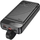 Портативная батарея Power Bank Hoco J123B Element 22.5W+PD20W with LCD and LED-lamp 30000mAh Black - изображение 3