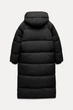 Довгий Зимовий Пуховик ZARA Women's Water and Wind Protection S Чорний (21455) - изображение 2