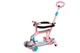Дитячий самокат SCOOTER (Світло-музика Батьк.-ручка. Сидіння. Дод-кол. Бортик. Складний) рожевий - изображение 1