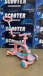 Дитячий самокат SCOOTER (Світло-музика Батьк.-ручка. Сидіння. Дод-кол. Бортик. Складний) рожевий - изображение 2