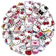 Набір вінілових багаторазових наклейок, стікери наклейки Hello Kitty (Хеллоу Кітті) 50 шт - зображення 1