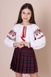 Вишиванка для дівчинки Mevis 5268-01 льон білий 122 - изображение 1