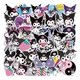 Набор виниловых многоразовых наклеек, стикеры наклейки Куроми (Kuromi) / Hello Kitty (Хеллоу Китти) 50 шт - изображение 1