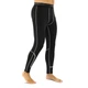 Тайтсы подростковые спортивные леггинсы Zelart 516-1 размер XS (130-140 см) Black-White - изображение 5
