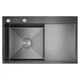 Кухонная мойка DUSEL из нержавеющей стали SS304 DS50963-2RNB 630*500*230 Right (Nano Black) - изображение 1