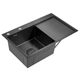 Кухонная мойка DUSEL из нержавеющей стали SS304 DS50963-2RNB 630*500*230 Right (Nano Black) - изображение 2