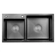 Мийка кухонна DUSEL з нержавіючої сталі SS304 DS50878-1LNB 780*430*220 Left (Nano Black) - зображення 1