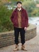 Куртка Шерпа демисезонная мужская Uniqlo 536233622 L Бордовая (1159821981) - изображение 2
