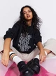 Свитшот на флисе женский H&M 1011828_бел.надп XS Черный (KAY2000001507643) - изображение 9