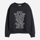Свитшот на флисе женский H&M 1011828_бел.надп XS Черный (KAY2000001507643) - изображение 10