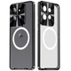 Чехол накладка Metal Glass Ring для Motorola Edge 50 с металлическим кольцом и дополнительной защитой на камеру black - изображение 1