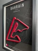 Об'ємна Рамка з 3D Трасою BAHRAIN Circuit (Bahrain International Circuit) / Sakhir, Bahrain / Сахір (Міжнародний автодром Бахрейну) в Масштабі 1:40 000 Red Matte / Frame 32x23x3 - зображення 8
