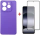 Комплект чехол для смартфона + стекло DENGOS Carbon для Xiaomi Redmi Note 14 4G Purple (DG-KM-136) - изображение 1