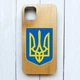 Деревянный чехол на iPhone 11 Pro Max :: Тризуб Украина (принт 256) - изображение 1
