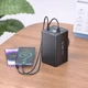 Повербанк Hoco J138 60000mAh, 3xUSB, Type-C, DC, 22.5W, PD 20W з дисплеєм та ліхтарем black - зображення 8