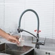 Смеситель для кухни на две воды GAPPO G4398-17 серый/хром - изображение 2