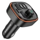 FM-трансмітер модулятор BOROFONE BC59 2USB/Type-C BTV5.4 3А швидке автомобильне зарядне для телефону з дисплеєм Чорний - изображение 1