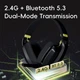 Наушники игровые VGN VXE Siren V1 (Беспроводные)(Игровая гарнитура)(Bluetooth) Чёрный - изображение 4