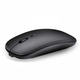 Безпроводная аккумуляторная мышка Dual-mode mouse 2.4 ГГц+Вluetooth 5.0 Черная матовая - изображение 2