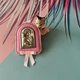 Серебряная икона обтянутая кожей розового цвета 8х9,5 см Prince Silvero Божья Матерь Владимирская MA/D1110E-R 8х9,5 см - изображение 3