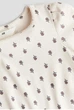 Реглан с отделкой пико белый цветочный H&M 122-128см (400099511) - изображение 2