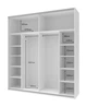 Шафа-купе двохдверна Doros G-Caiser 220х60х240 см Білий/Бетон (DRS-011006) - зображення 5