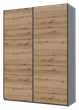Шкаф-купе двухдверный Doros G-Caiser 180х60х240 см Графит/Дуб евок (DRS-011229) - изображение 1